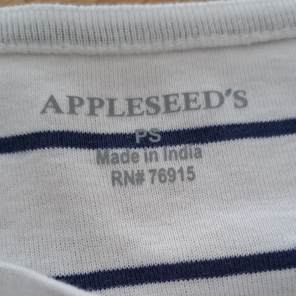 NWT Appleseed's White 3/4 Sleeve Striped Long Sleeve Top Petite XS - Picture 2 of 5